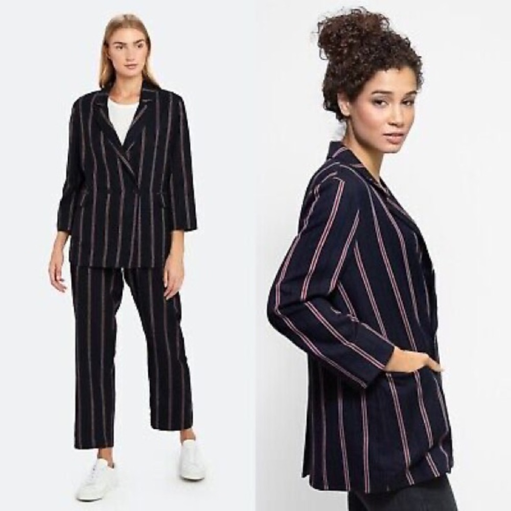 NWT The Great The Academy Blazer in Oxford Stripe